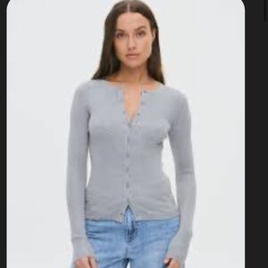 Glassons Ribbed Button Cardigan NWT